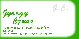gyorgy czmor business card
